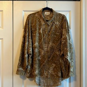 Bandana print oversized shirt